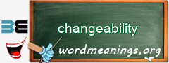 WordMeaning blackboard for changeability